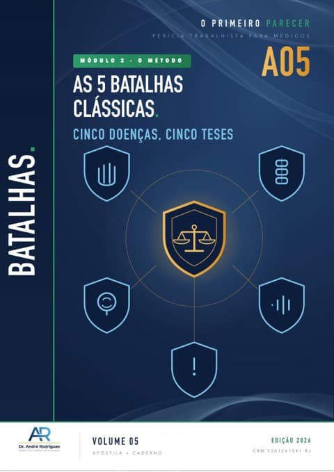 Capa A05 — As 5 batalhas clássicas — Cinco doenças, cinco teses