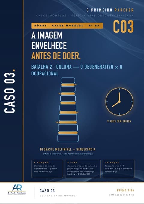 Capa C03 — Caso modelo 03 — perícia real, descaracterizada