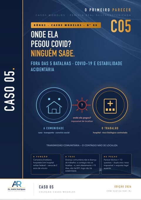 Capa C05 — Caso modelo 05 — perícia real, descaracterizada