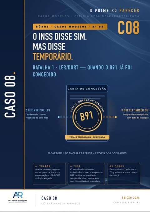 Capa C08 — Caso modelo 08 — perícia real, descaracterizada