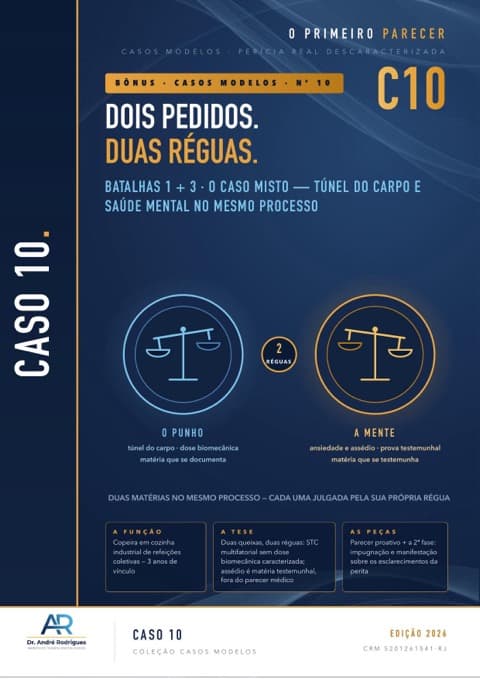 Capa C10 — Caso modelo 10 — perícia real, descaracterizada